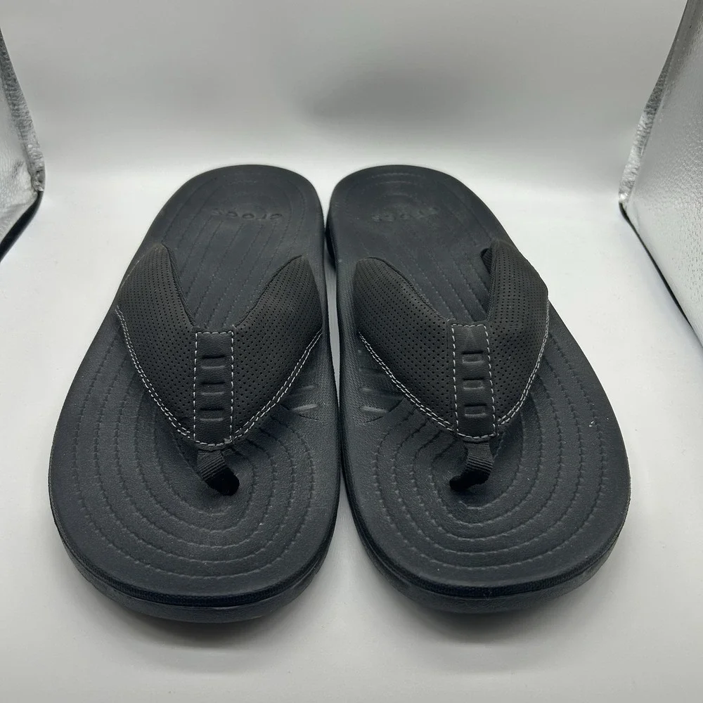 Crocs Men's Size 13 Bogota Flip Flops Black Slip On Sandals Casual Comfort